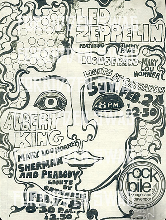 THE ROCKPILE CLUB TORONTO - LED ZEPPELIN (1969) Unisex T-Shirt